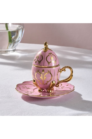 Karaca Faberge Egg 2 Kişilik Kahve Fincanı Pembe 90 Ml Pembe