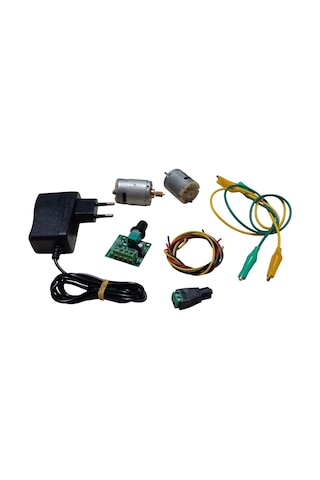 Dc 12v Adaptörlü Motor Hız Devri Kontrol Kartı İle 2 Tip Güçlü Motor Hız Devir Pwm Ayarı Öğrenci Hobi Deney Seti
