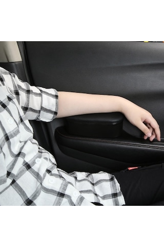 2'si 1 Arada Araba Sol Kapı Kol Dayama Desteği Saklama Kutusu Sol El Korkuluğu Desteği Yorgunluk Önleyici Araba İç Aksesuarı Bej