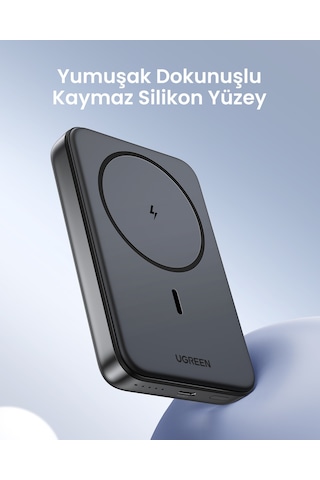 Ugreen 10.000 Mah 20w Magsafe Wireless Kablosuz Hızlı Powerbank, Siyah, 25919