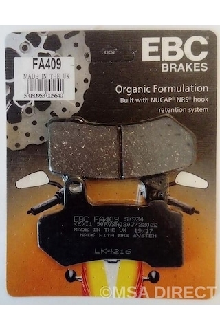 Ebc Fa409 2015-2022 Harley-Davidson Road Glide Special Arka Fren Balatası