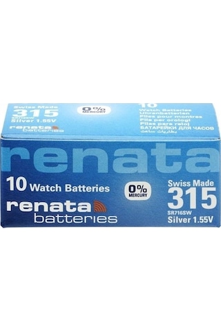 Renata 315 Sr716sw 1.55v Alkalin Saat Pili 10 Adet