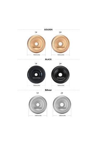 Singree 2 Adet 100mm Ahşap Şekillendirme Ve Taşlama Diski - 22mm Göbek Delikli - Açılı Taşlama Makineleri İçin