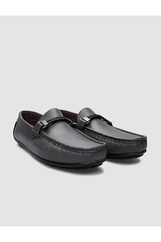 Cabani Vicenza %100 Hakiki Deri Gri Tokalı Erkek Loafer
