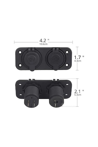 Su Geçirmez Çakmak ve Usb Söketi 1 Adet