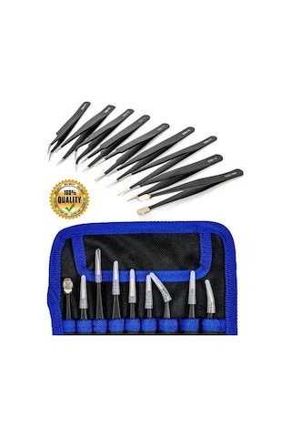 9 Adet Esd Cımbız Seti Telefon Tablet Pc Ps Saat Tamir Cımbızları