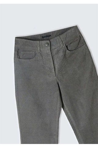 Sisley Pamuk Karışımlı Beş Cepli Normal Kesim Pantolon Kadın Gri Pantolon - 324a46c2le02w
