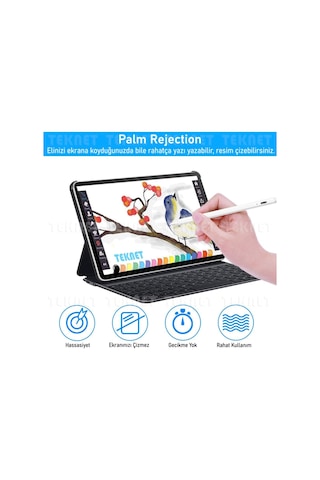 Apple Uyumlu iPad Pro 12.9 4. Nesil 2020 Active Stylus Özel Yazı / Çizim Kalemi Palm Rejection Dokunmatik Kalem