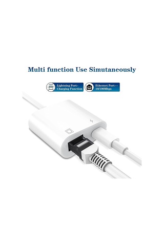 Pmr Lightning Rj45 Ethernet Çevirici 2 In 1 Ethernet Ve Liğhtning Şarj Girişi 10/100