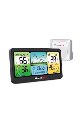 Thermopro Tp280b 7" Wi-fi İç Ve Dış Mekan Dijital Sıcaklık, Nem, Basınç Ölçer Ve Hava Tahmin İstasyonu