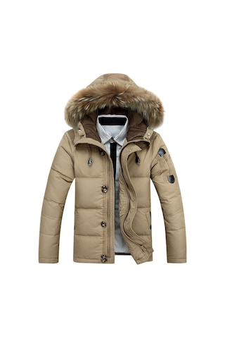 Erkek Kalınlaştırılmış Rüzgarlık Ceket Siyah