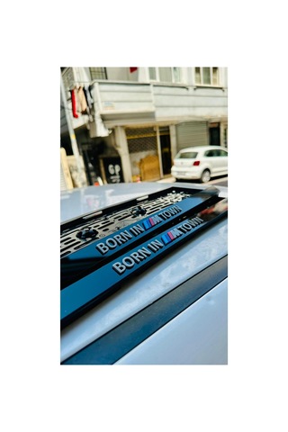 Bmw Born In M Town Uyumlu Lüx Pleksi Plakalık Beyaz Renk - 587019524