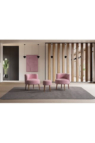 Panda Çay Seti Berjer Ve Puf Takımı Salon, Balkon, Ofis 3 Lü Takım Pembe Pembe Panda Çay Seti Berjer Ve Puf Takımı Salon, Balkon, Ofis 3 Lü Takım Pembe Pembe
