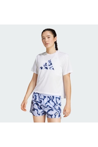 Adidas Run It Brand Love Kadın T-shirt Jd2349 Beyaz