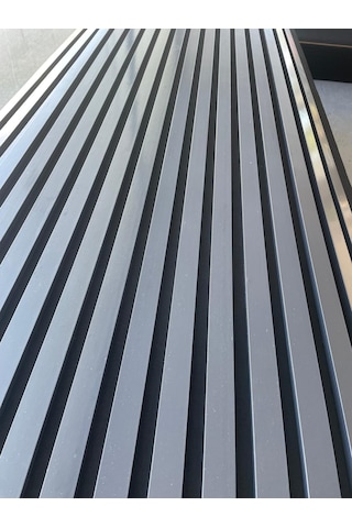 Akustik Ahşap Duvar Paneli Lambiri Antrasit 60 280 Cm