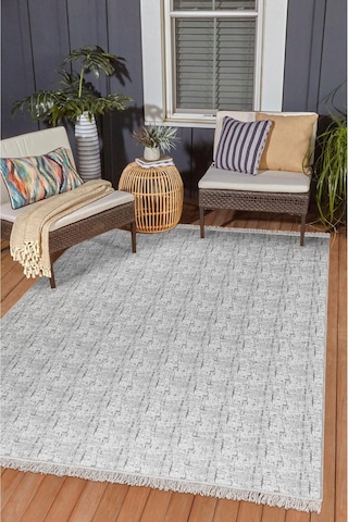 Arya Vl Çift Taraflı,katlanabilir,yıkanabilir,yüksek Kalite Pamuk Salon,oturma Odası,balkon Kilim Krem-bej 1