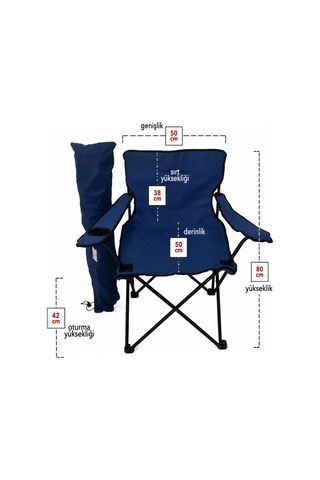 Kamp,piknik,bahçe,plaj,balkon Çantalı Sandalye Ve Katlanır Ahşap Masa 3+1 Lacivert