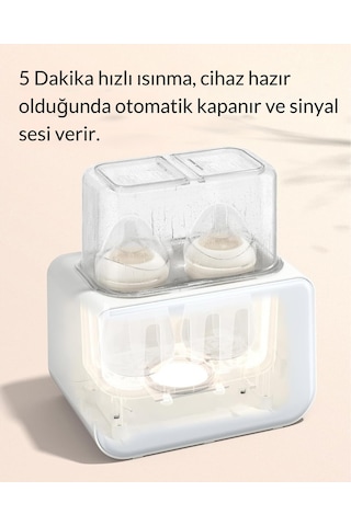 Grownsy 8 i 1 Arada Biberon Isıtıcı Ve Sterilizatör Lcd Ekranlı Hızlı Isıtma ve Çözme Bpa Içermez