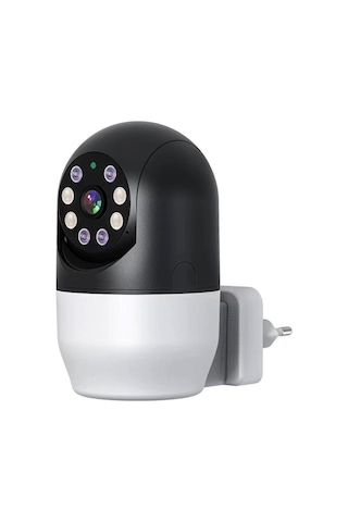 Aubyhe Ev İçin Kablosuz Ampul Kamera - 1080p, 360 Panoramik Görünüm, İki Yönlü Ses, Hareket Algılama, Ir Gece Görüşü, Wifi, Avrupa Standartı