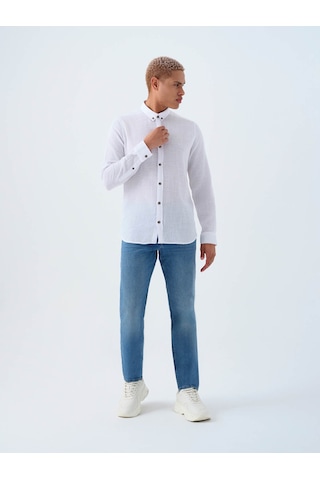 Loft Regular Fit Beyaz Erkek Gömlek Lf2038578 Beyaz