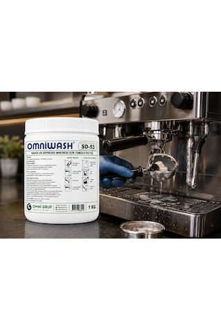 Omniwash Sd-53 Kahve Ve Espresso Makinesi İçin Temizleyici Toz 1 Kg Beyaz