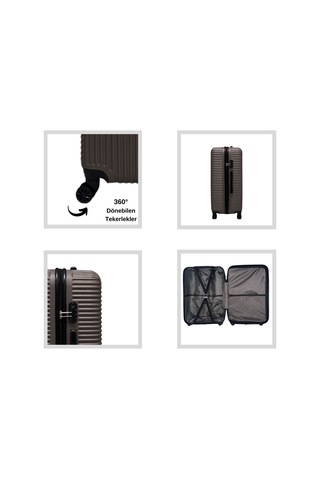 Anhelo Bowtie Abs Büyük Boy Valiz Vizon
