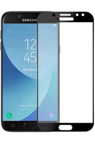 Samsung Uyumlu Galaxy J7 Prime Davin 5D Cam Ekran Koruyucu Siyah