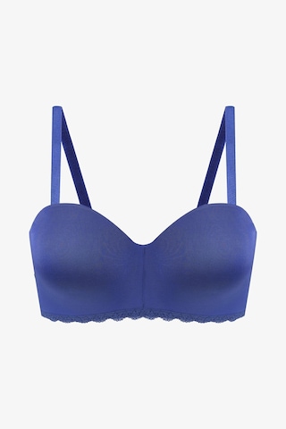 Kadın Dolgusuz Mikro Straplez Sütyen 80516 İndigo İndigo
