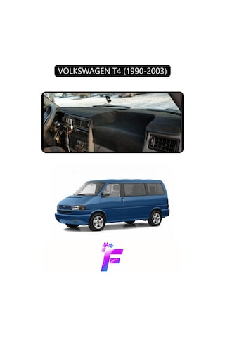 Volkswagen T4 1990-2003 Uyumlu Torpido Örtüsü Yansıma Önleyici Hızlı Ve Kolay Montaj L6 Siyah