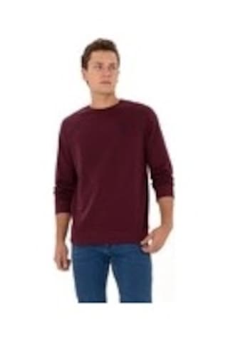 Us Polo Assn. U.s. Polo Assn. Erkek Sweatshirt Vr177 Modern Bordo