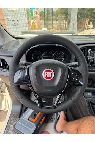 Ford Focus 2 Nikelanjlı  Kaplama Deri Direksiyon Kılıfı Siyah