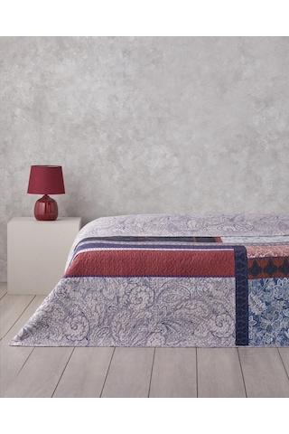 English Home Flora Drape Çift Kişilik Çok Amaçlı Örtü 200x220 Cm Mavi Mavi