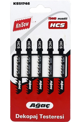 Knisaw Ks51746 Ahşap Kesim Dekupaj Testere Ağzı Yedek Bıçak 5'Li