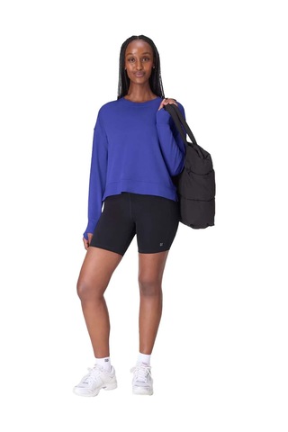 Sweaty Betty After Class Crop Sweatshırt 5523 Mavi