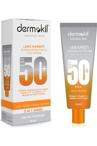 Dermokil Leke Karşıtı ve Güneş Koruyucu Yüz Kremi Spf 50+ 50 ML