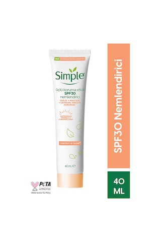 Simple Protect & Glow SPF 30 Nemlendirici Bakım Kremi 40 ML