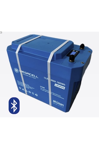Megacell 12.8v 150ah Lifepo4 Lityum Akü - Abs Kasa -bluetoothlu