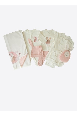 Kitikate Organik Sweet Rabbit 12'li Zıbın Set Ekru Ekru