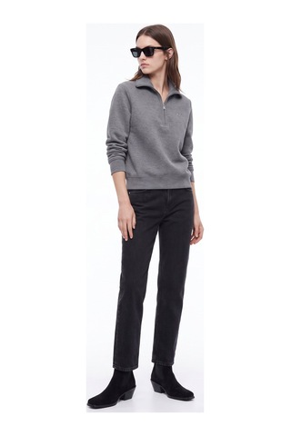 Mustang Gri Kadın Sweatshirt M6wl-swt1548 Gri Melanj