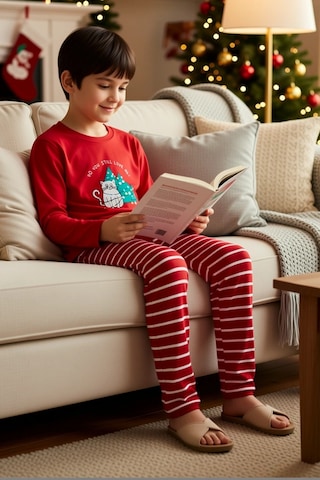Benerly Unisex Çocuk Bisiklet Yaka Standart Kol Uzun Kollu Regular Kalıp Kırmızı