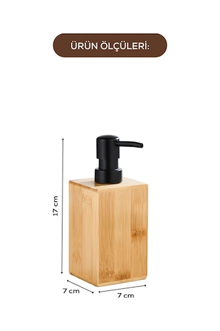 Bambu Uzun Kare Sıvı Sabunluk Bambu