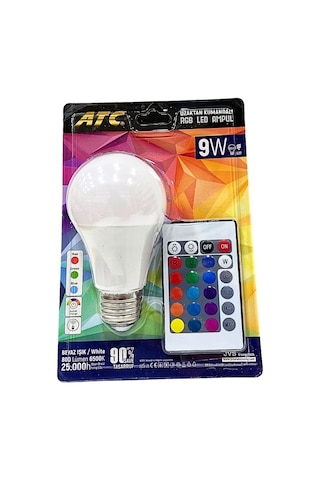 Kumandalı Rgb Led Ampul 9 W