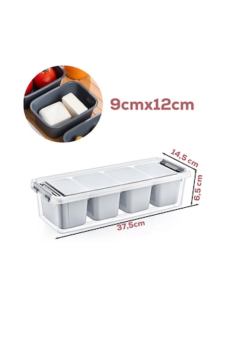 Porsima Org-457 6 Parça 4 Bölmeli Kahvaltılık Seti Saklama Kabı