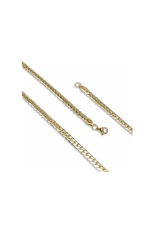 Fm Yassı Yılan Sırtı Çelik Kolye 1.2mm X 4mm 3183cek039 Altın