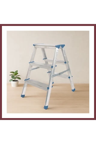Storeşahin Çift Basamaklı 3+3 Alüminyum Merdiven 69 Cm Shn0720