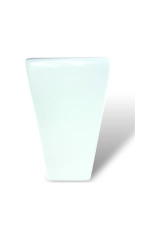 Fiber Saksı Beyaz Konik Vazo Dekoratif Saksı Fiberglas 29 50 19cm