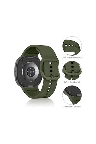 Samsung Galaxy Uyumlu Watch 8 40mm 44mm Classic 46mm Lansman 1-1 Kordon Spor Silikon Band