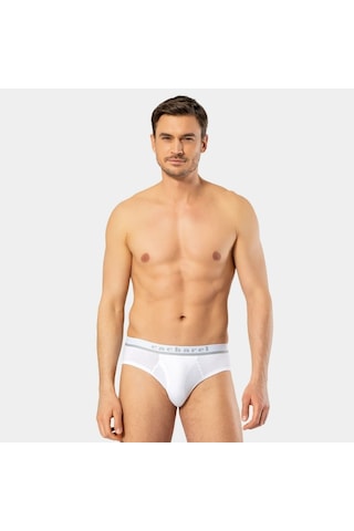 Cacharel Erkek Likralı Bantlı Slip 1311/beyaz Beyaz