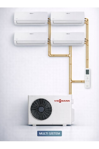 Viessmann OFAA100MFA105 35000 Btu 1 Dış + 4 İç Ünite 9000 + 9000 + 12000 + 18000 Btu Multi Split Inverter Klima