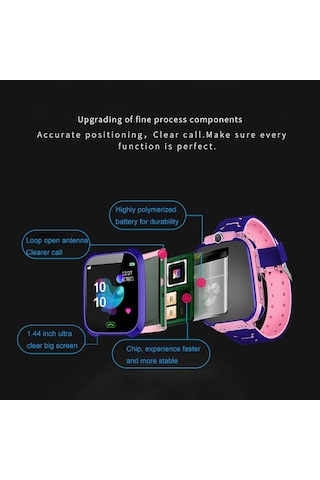 Geeksen Q12b Çocuk Çocuk Telefon Saati Arama Sesli Sohbet Konum Sos Akıllı Saat (İthalatçı Garantili)